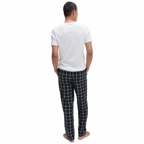 M&S Mens Pure Cotton Checked Loungewear Bottoms 2XL Navy thumbnail 3