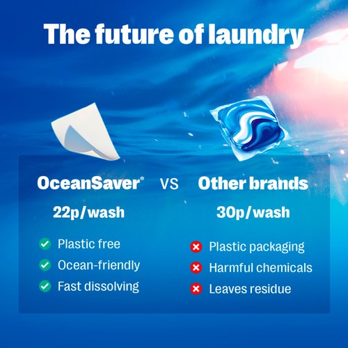OceanSaver Plastic Free Non-Bio Laundry Detergent Sheets thumbnail 5