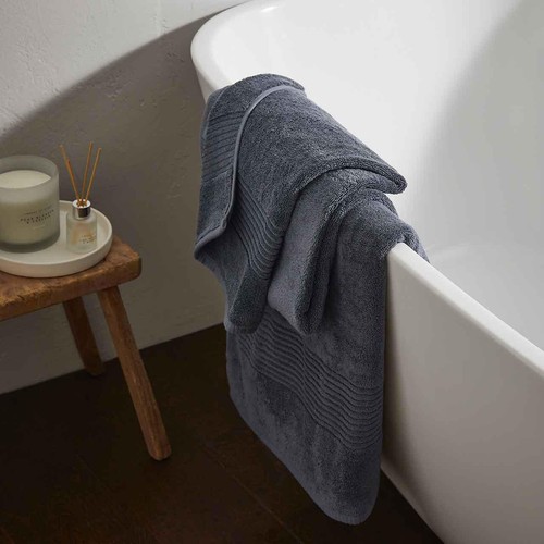 M&S Collection Luxury Egyptian Cotton Face Towels, Charcoal thumbnail 4