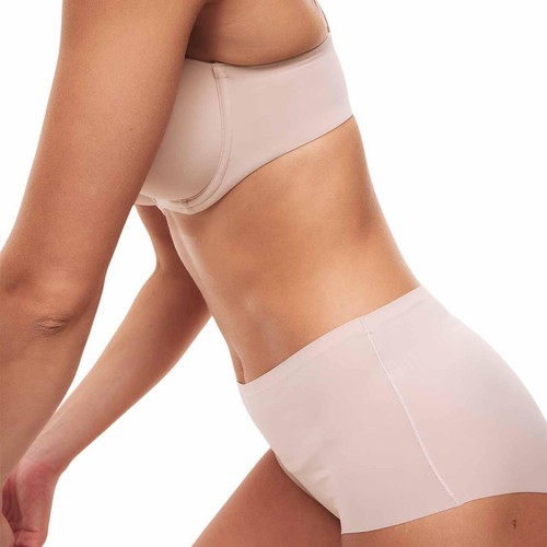 M&S Womens High Rise Knicker Shorts, 10, Opaline thumbnail 3