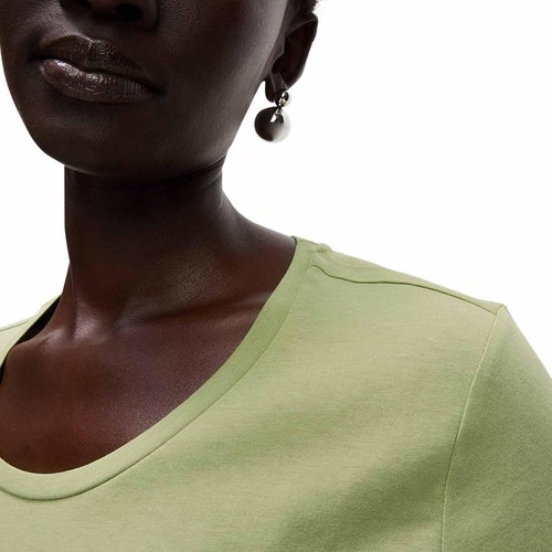 M&S Pure Cotton T-Shirt, 14, Fern Green thumbnail 6