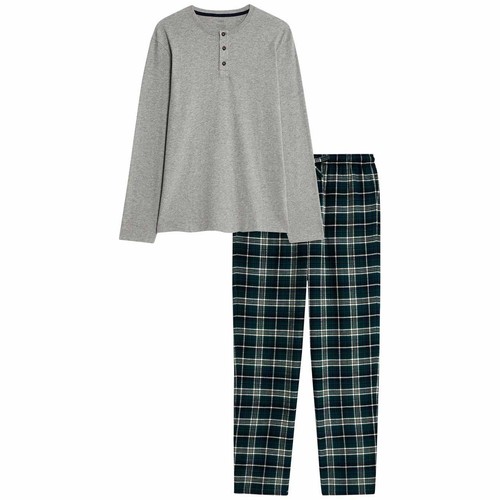 M&S Cotton Pyjama Set, XXL, Grey