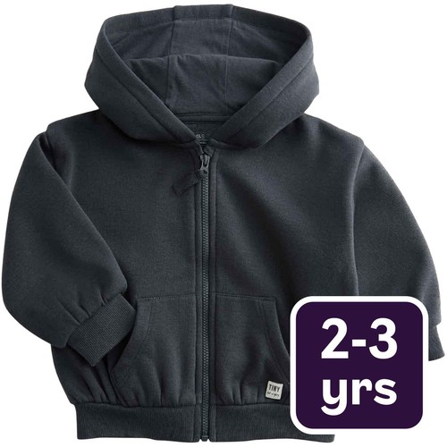 M&S Tommy Zip Up Hoodie, 2-3 Years, Charcoal
