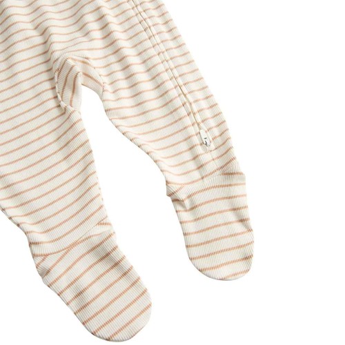 M&S Pocket Paris Zip Footed Sleepsuit, 2-3 Years, Oatmeal thumbnail 3