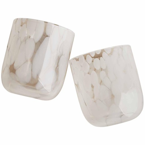 M&S Speckled Tumblers, White