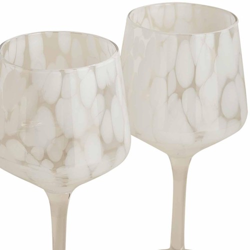 M&S Speckled Wine Glasses, White thumbnail 2
