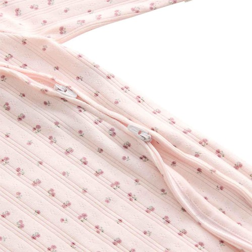 M&S Autumnal Floral Popper Footed Sleepsuit, 18-24 Months, Pale Blush thumbnail 4
