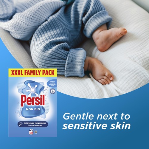 Persil Non Bio Sensitive Laundry Detergent Washing Powder 130 Washes thumbnail 4