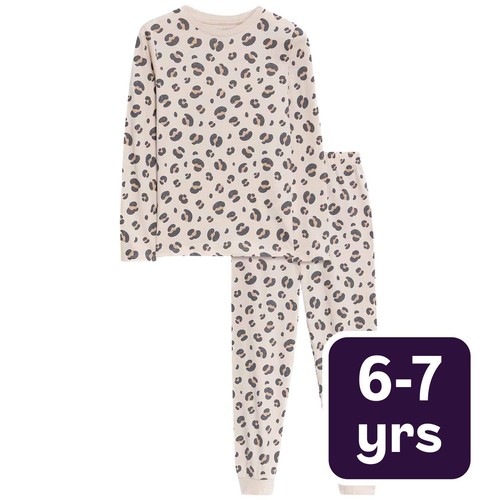 M&S Leopard PJ, 6-7 Years, Neutral