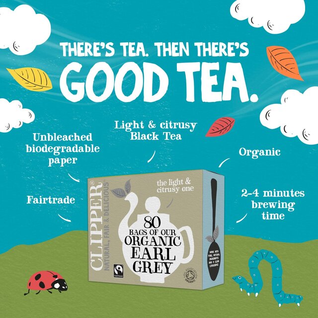 Clipper Fairtrade Organic Earl Grey Tea Bags thumbnail 2