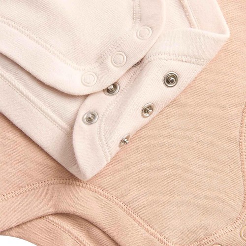 M&S Plain Sleepsuit, 0-3 Months, Neutral thumbnail 3