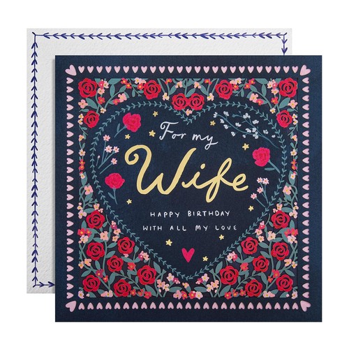 M&S Wife Heart All My Love Birthday Card