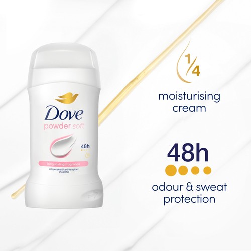 Dove Powder Anti-Perspirant Deodorant Stick thumbnail 4