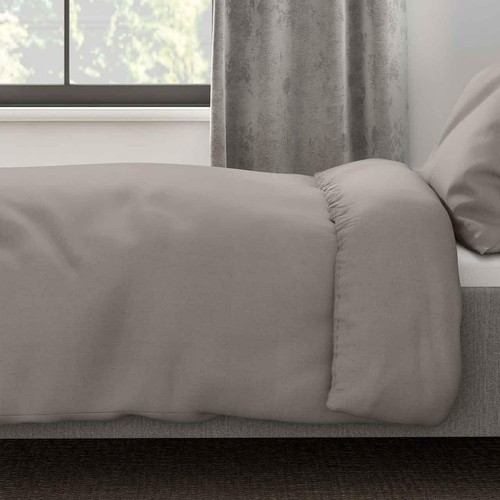 M&S Comfortably Cool Lyocell Rich Duvet Cover, Single (3 ft), Dark Grey
