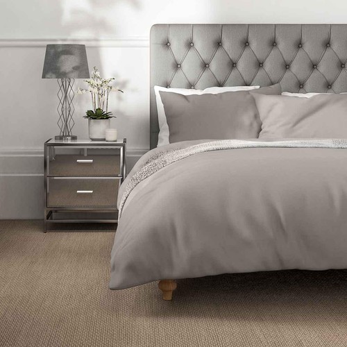 M&S Comfortably Cool Lyocell Rich Duvet Cover, Single (3 ft), Dark Grey thumbnail 2