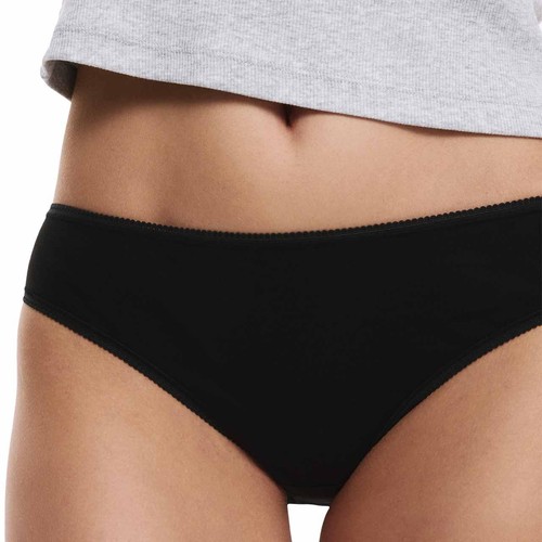 M&S Collection Womens, Pure Cotton Bikini Knickers, Size 10, Black