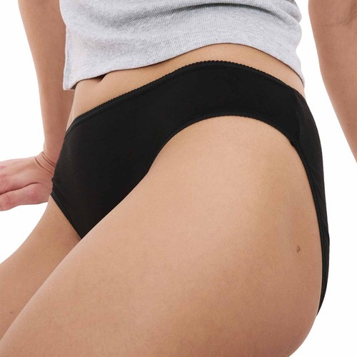M&S Collection Womens, Pure Cotton Bikini Knickers, Size 18, Black thumbnail 4