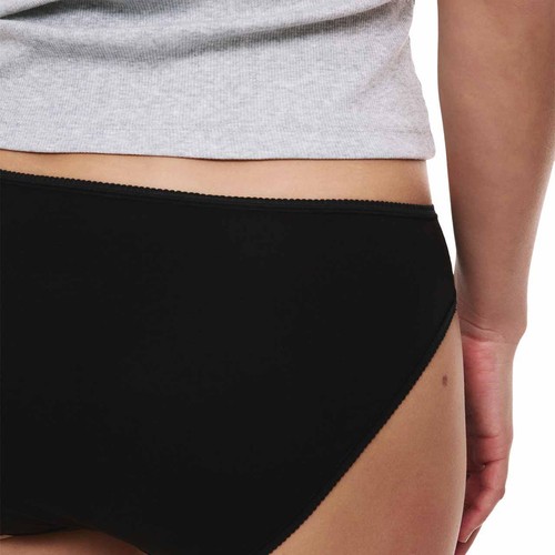M&S Collection Womens, Pure Cotton Bikini Knickers, Size 12, Black thumbnail 4