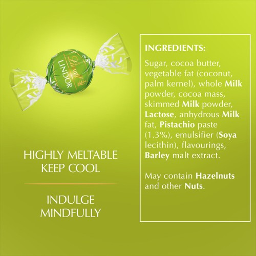 Lindt Lindor Pistachio Chocolate Truffles Box thumbnail 4