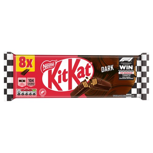 KitKat 2 Finger Dark Chocolate Biscuit Bar, Multipack thumbnail 2