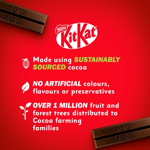 KitKat 2 Finger Dark Chocolate Biscuit Bar, Multipack thumbnail 7