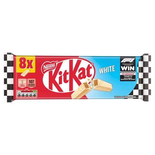 KitKat 2 Finger White Chocolate Biscuit Bar, Multipack thumbnail 2
