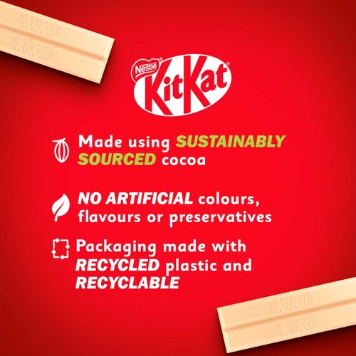 KitKat 2 Finger White Chocolate Biscuit Bar, Multipack thumbnail 9