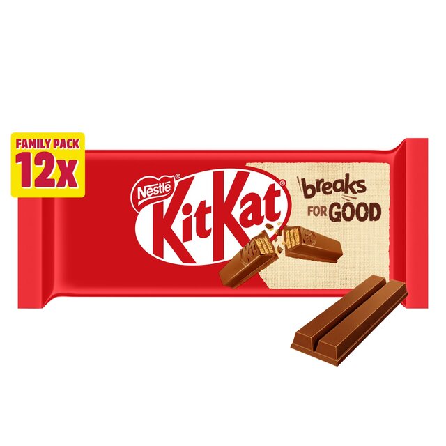 KitKat 2 Finger Milk Chocolate Biscuit Bar, Multipack