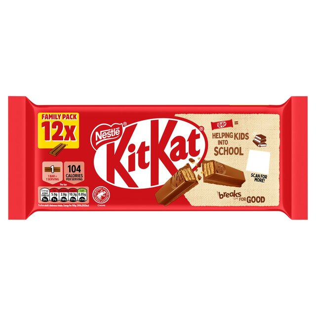 KitKat 2 Finger Milk Chocolate Biscuit Bar, Multipack thumbnail 2