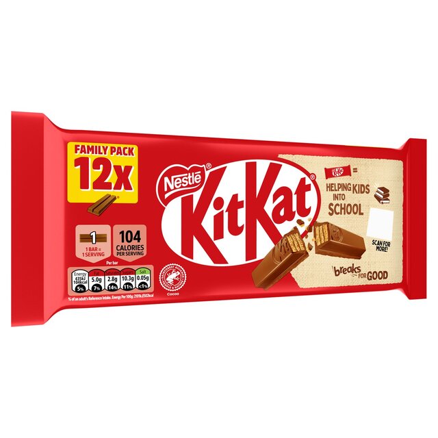 KitKat 2 Finger Milk Chocolate Biscuit Bar, Multipack thumbnail 3