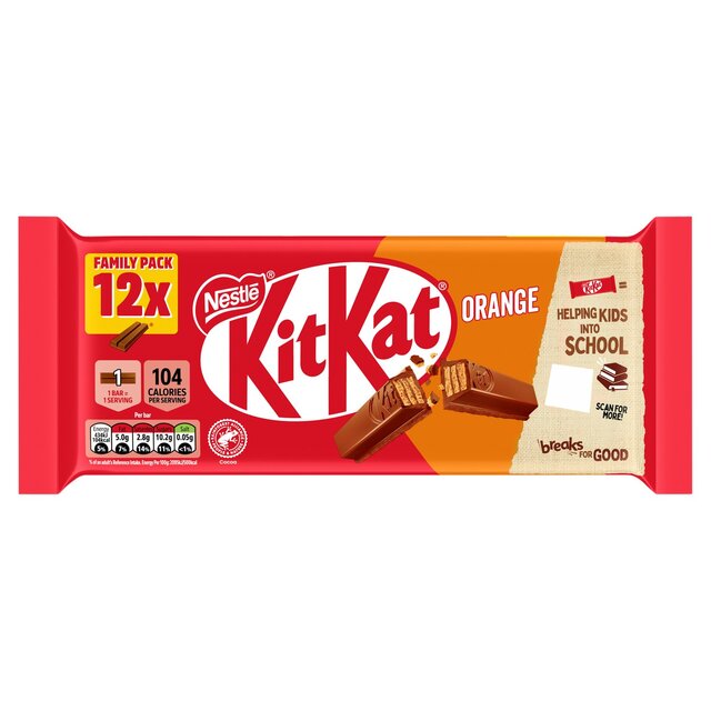 KitKat 2 Finger Orange Chocolate Biscuit Bar, Multipack thumbnail 2