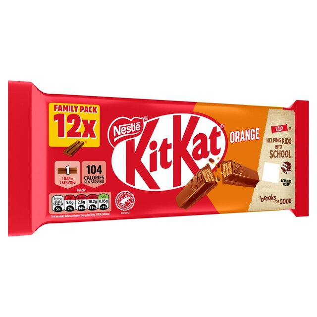 KitKat 2 Finger Orange Chocolate Biscuit Bar, Multipack thumbnail 3
