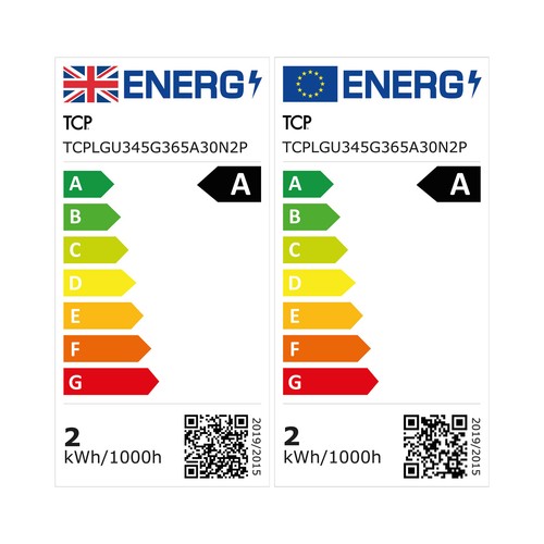 TCP Glass LED GU10 345LM 2W Warm White - A Class Energy Rating thumbnail 7