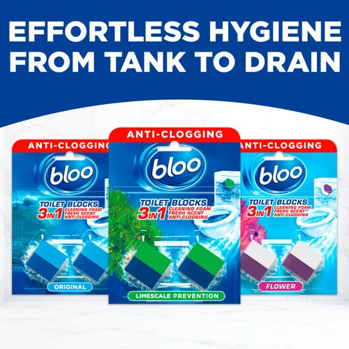 Bloo Toilet Blocks, Toilet Cleaner Block with Cleaning and Foaming Action thumbnail 4