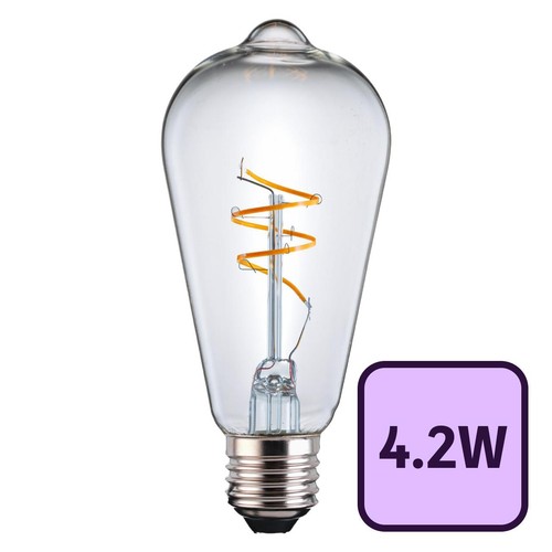 TCP Clear Glass Filament ST64 E27 4.2W Warm White