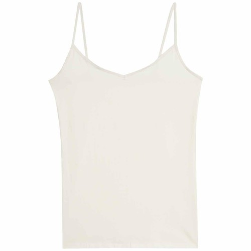 M&S Womens Cotton Rich Strappy Vests, 10, Navy thumbnail 7