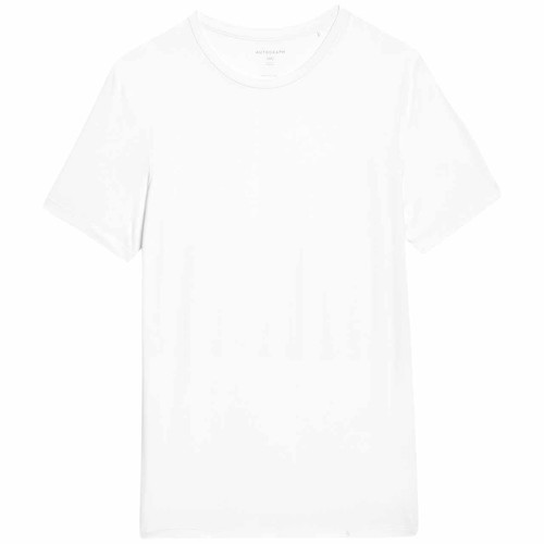 M&S Mens Supima Cotton Blend T-Shirt Vest, Large, White
