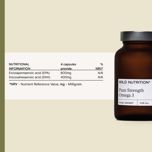 Wild Nutrition Food-Grown Pure Strength Omega 3 Capsules thumbnail 5