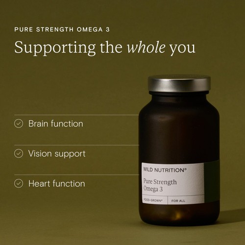 Wild Nutrition Food-Grown Pure Strength Omega 3 Capsules thumbnail 6