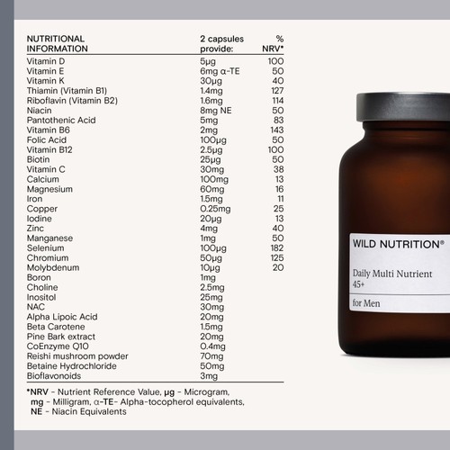 Wild Nutrition Food-Grown Men's Daily Multi 45+ thumbnail 2