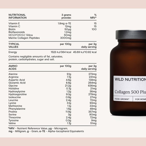 Wild Nutrition Food-Grown Collagen 500 Plus thumbnail 3