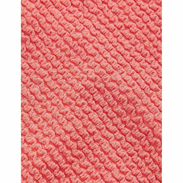 M&S Girls Glitter Textured Swimming Costume, 6-11 Years, Coral thumbnail 3