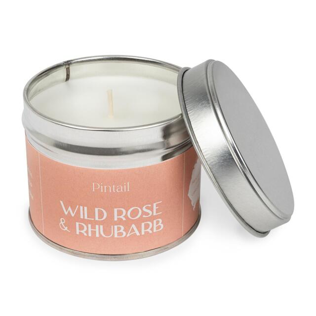 Pintail Candles Wild Rose & Rhubarb Classic Tin Candle