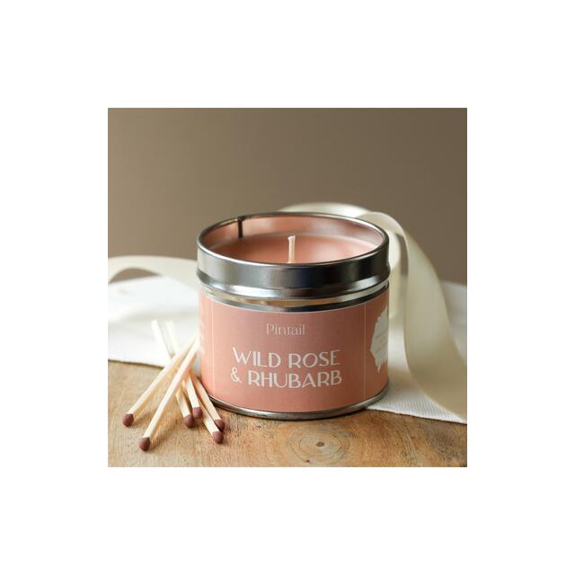 Pintail Candles Wild Rose & Rhubarb Classic Tin Candle thumbnail 4
