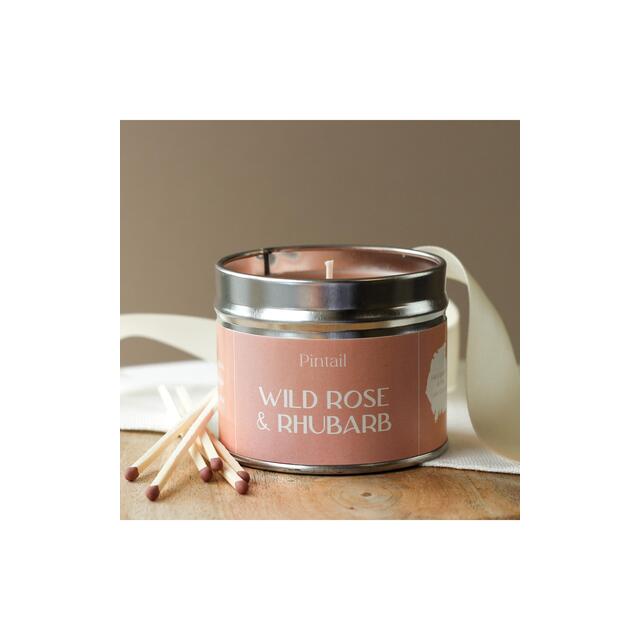 Pintail Candles Wild Rose & Rhubarb Classic Tin Candle thumbnail 5