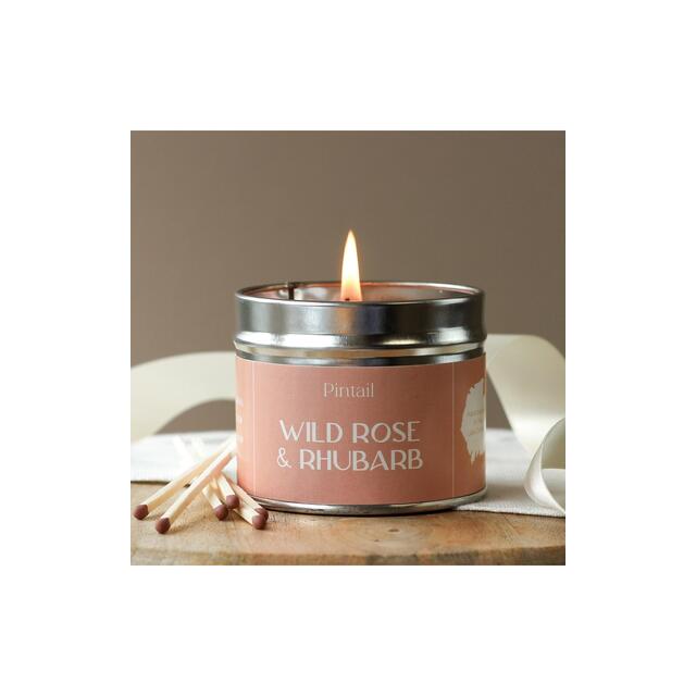 Pintail Candles Wild Rose & Rhubarb Classic Tin Candle thumbnail 6