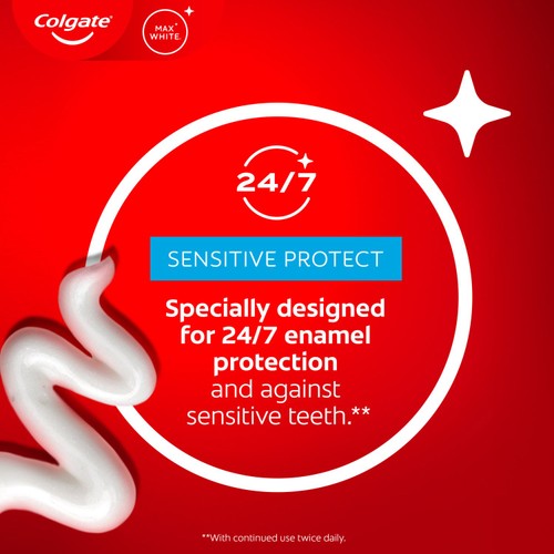 Colgate Max White Clinical Sensitive Teeth Whitening Toothpaste 75ml thumbnail 8