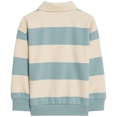 M&S Striped Rugby Sweatshirt, 5-6 Years, Blue thumbnail 3