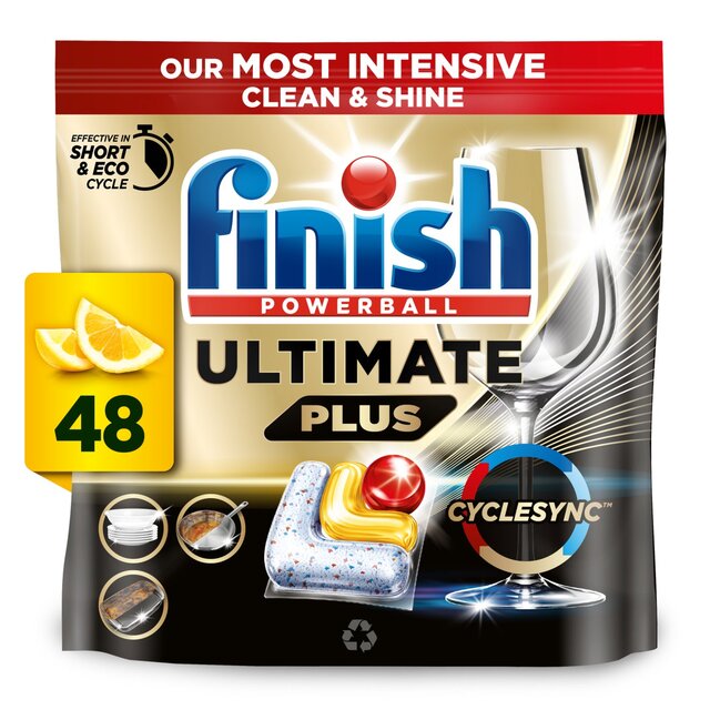 Finish Ultimate Plus All In One Lemon Dishwasher Tablets Lemon