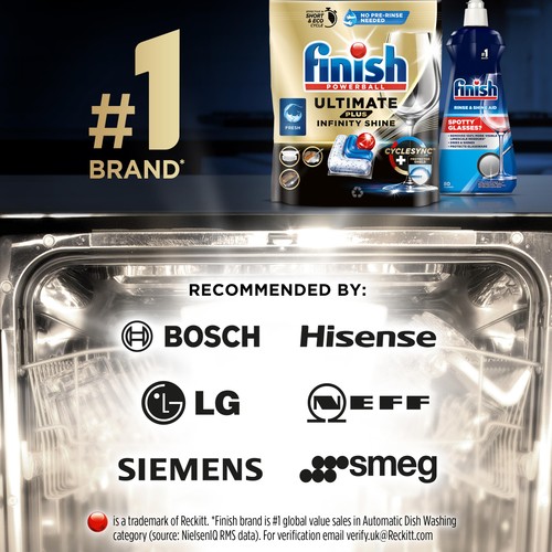 Finish Ultimate Plus Infinity Shine Dishwasher Tablets Fresh thumbnail 5